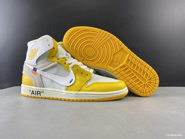 1 Jordan AQ0818-149 Powder Yellow-Cone x White Off-White NRG Dark Air 0920